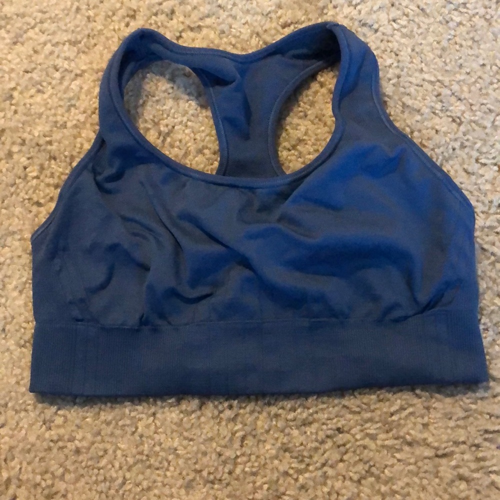 Blue sports bra